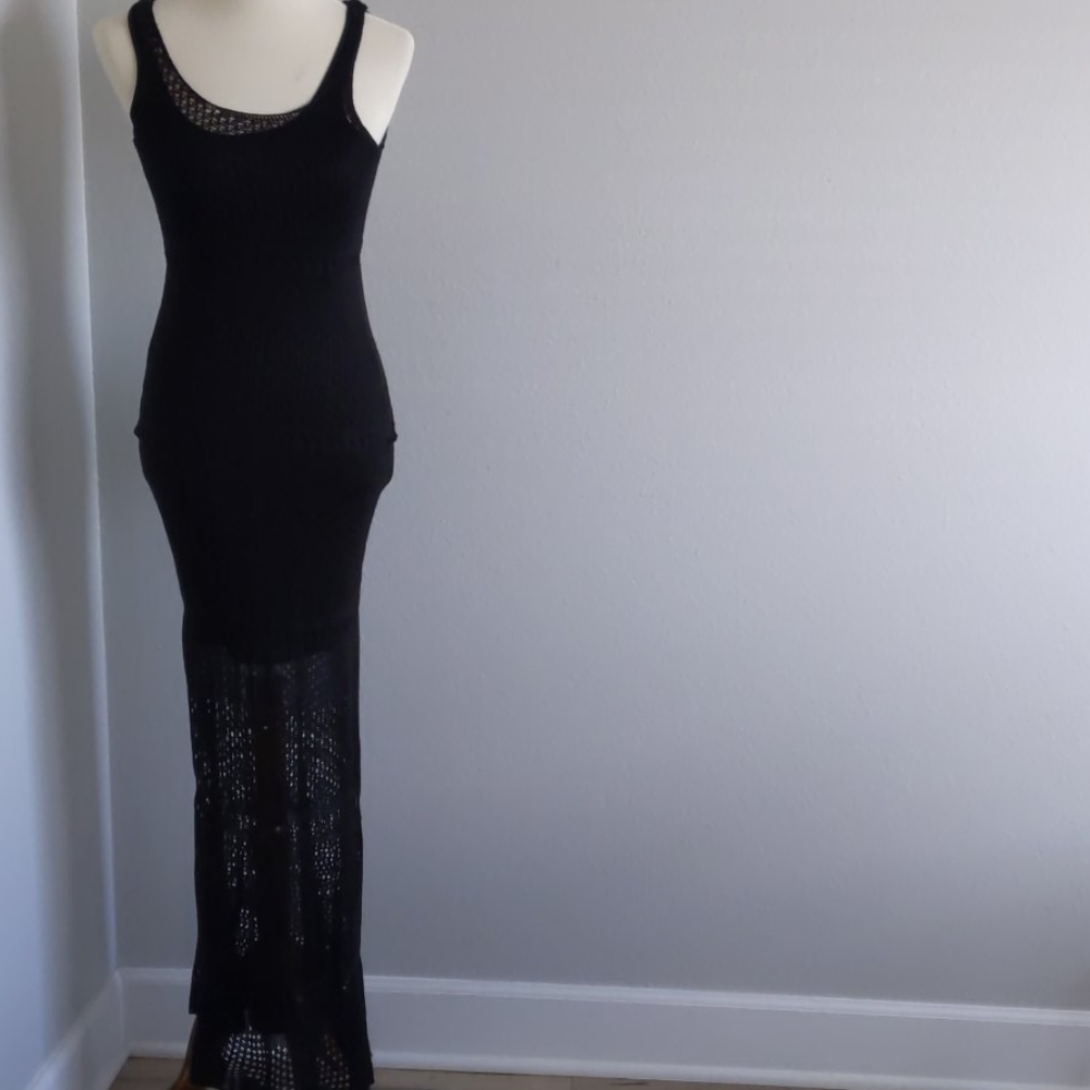 Knitted black dress